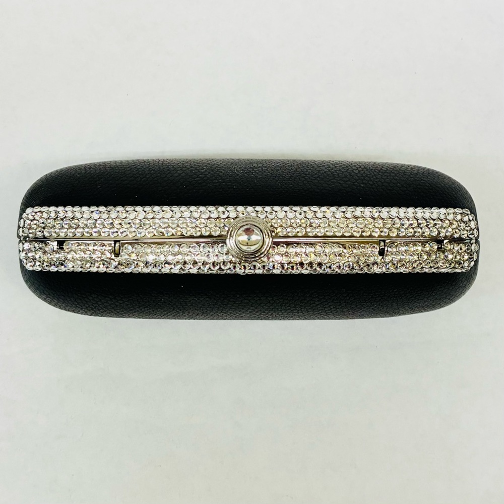 Daniella Tiny Purse W/ Rhinestones Handle & Cross-body Chain - Picture 6 of 7